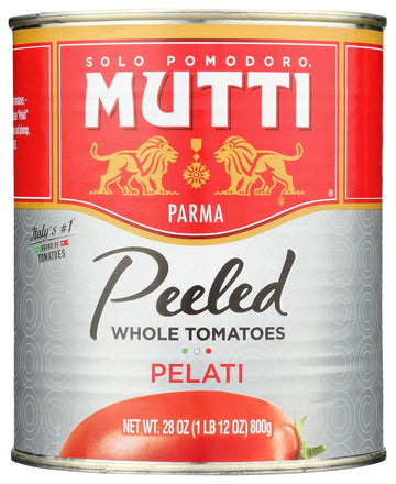 Mutti Whole Peeled Tomatoes (Pelati), 28 oz. | 12 Pack | Italys #1 Brand of Tomatoes | Fresh Taste for Cooking | Canned Tomatoes