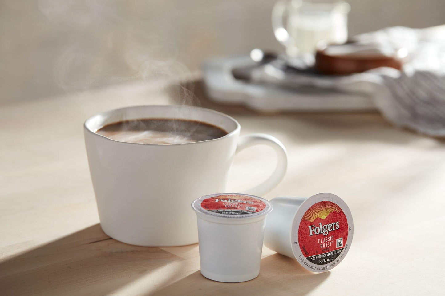 Folgers Classic Roast Medium Roast Coffee, 96 Keurig K-Cup Pods