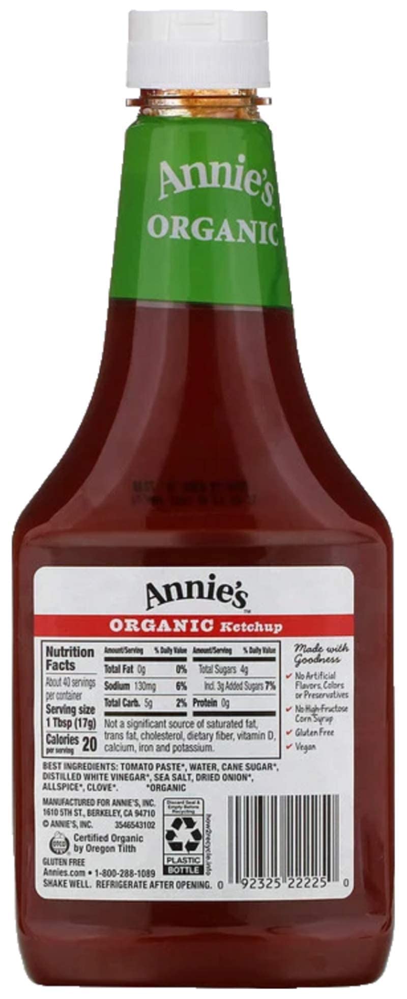 Annie'S Homegrown Organic Ketchup - 24 Oz - 2 Pk