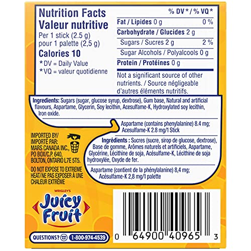 Chewing Gum Original Flavor - Bubble Gum - 15 Ct (Pack Of 10)