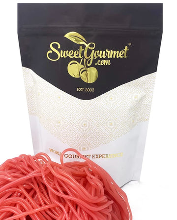 SweetGourmet Dutch Cotton Candy Licorice Laces | Bulk Candy | 1 Pound