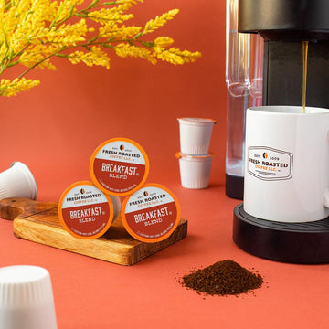 Fresh Roasted Coffee, Breakfast Blend, Light Roast, Kosher, K-Cup Compatible, 72 Pods