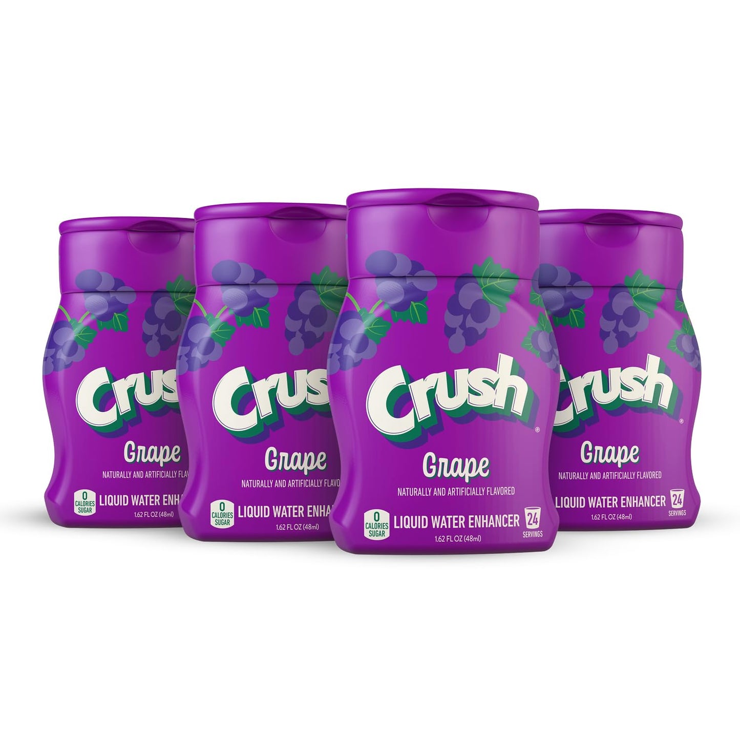 Crush Liquid Water Enhancer, Grape Flavor, Sugar Free, 1.62 Fl Oz (Pack of 4)