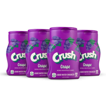 Crush Liquid Water Enhancer, Grape Flavor, Sugar Free, 1.62 Fl Oz (Pack of 4)