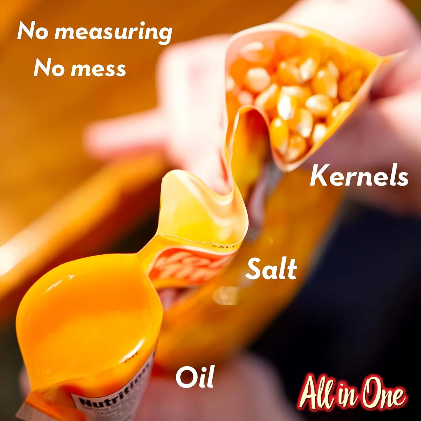 Jolly Time All In One Popcorn Kit, Portion Packets With Kernels, Oil And Salt For Movie Theater Or Air Popper Machines (18 Pack,