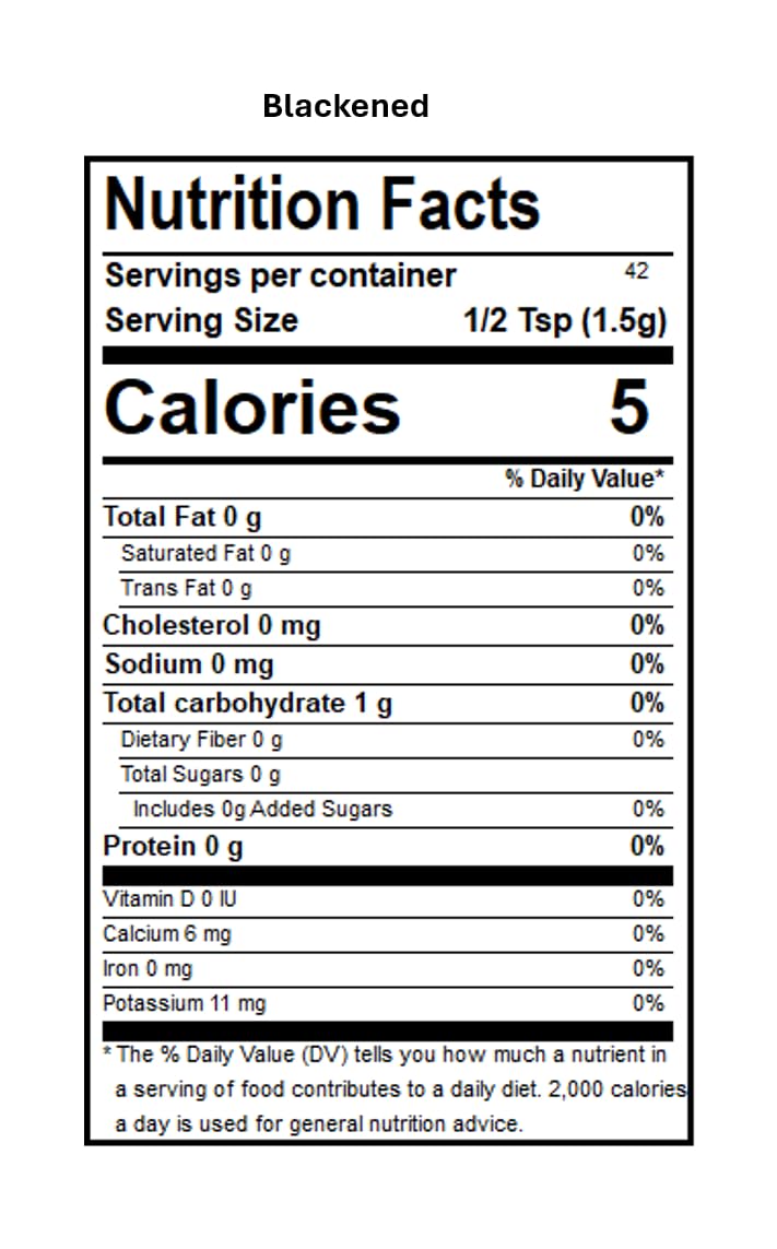DAKS Spices Blackened Seasoning Blend, 100% Salt Free, 1.7 oz, Purple, Low Carb & Keto Friendly