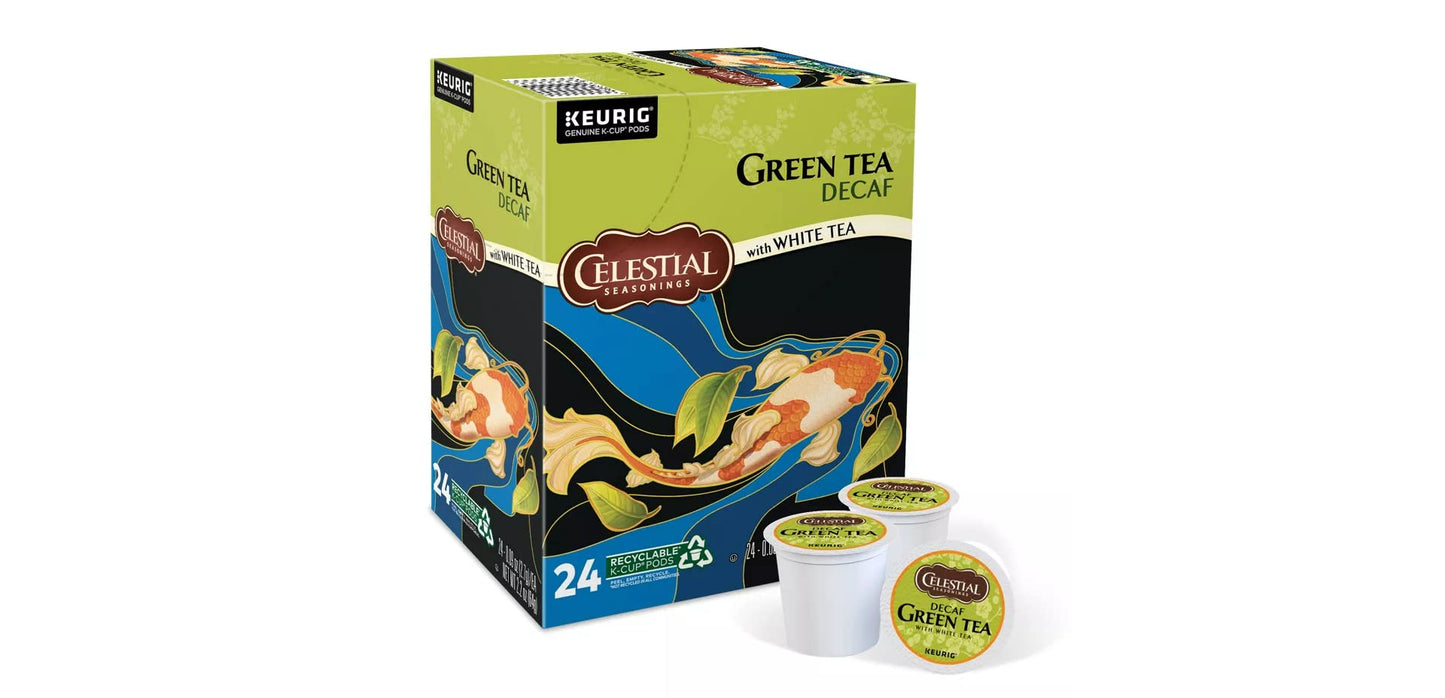 Celestial Seasonings DECAF Green Tea K-Cups, 96 Count, Pack of 1