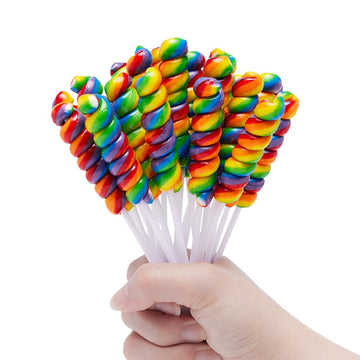 Twisty Lollipop, Rainbow Twist Lollipops Individually Wrapped Bulk, Kid'S Lollipops Candy For Birthday, 12G Mixed Fruit Flavor 3