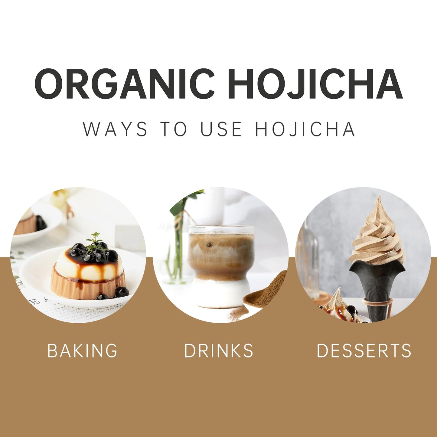 Hojicha Powder Organic Matcha Roasted Green Tea Powder Japanese Style (100G)