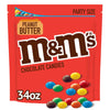 M&MS Peanut Butter Milk Chocolate Candy, Party Size, 34 oz Bag