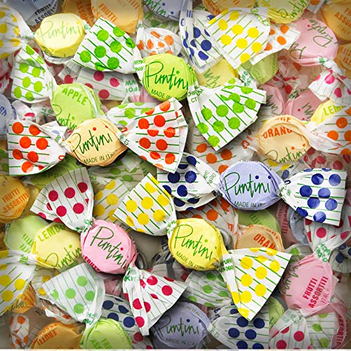 PUNTINI Frutti Assortiti Italian Gourmet Chewy Jujubes, Assorted Fruit Flavors, Individually Wrapped Vegan Candy, Gluten Free, N