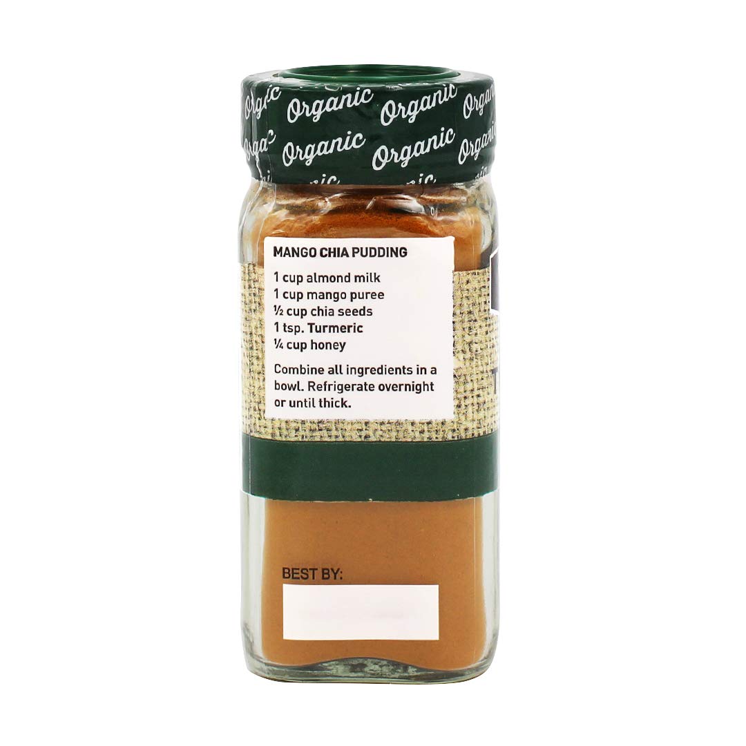 The Spice Hunter Turmeric, Ground, Organic, 1.6-Ounce Jar