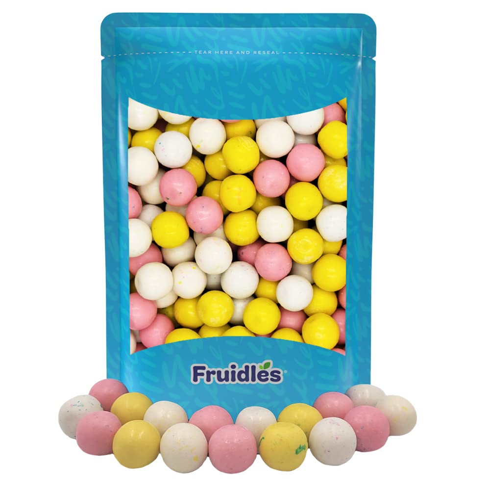 Fruidles Birthday Cake Chewing Gum Balls Flavored Candy Buffet Treats, Machine Size Refills, Kosher Certified Parve, 1 Inch (1 P
