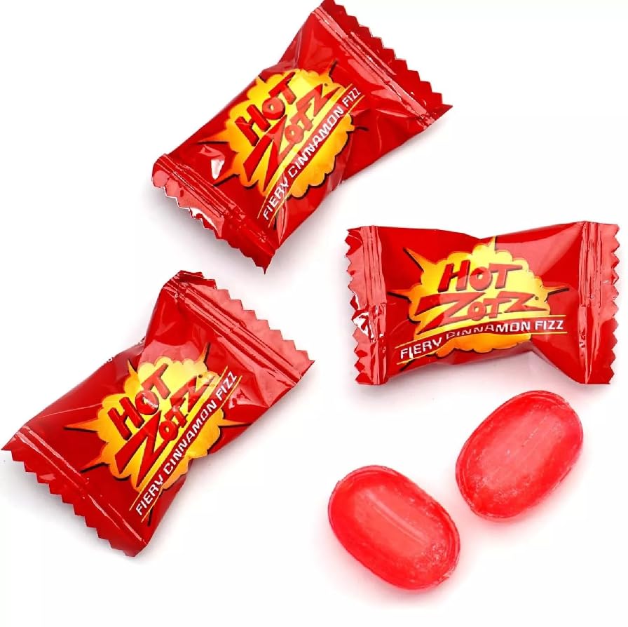 Hot Zotz Fizzy Old Fashioned Hard Candy - Fiery Cinnamon Flavored Candy, Individually Wrapped Hard Candy (2 Pounds)