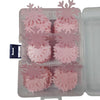 Homankit 50Pcs Pink Edible Cake Cupcake Toppers Snowflakes Christmas Winter Frozen Party Decoration