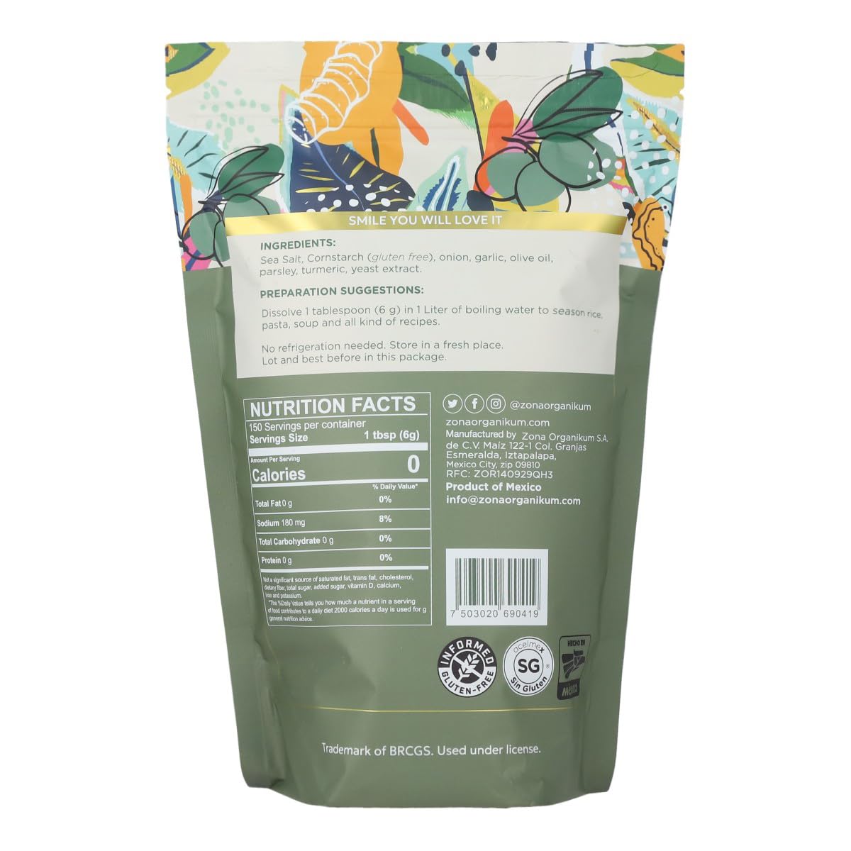 ZONA ORGANIKUM Vegan Vegetable Broth Seasoning Powder 31.74 oz, No MSG, No Artificial Colors or Preservatives, Gluten Free, Suga