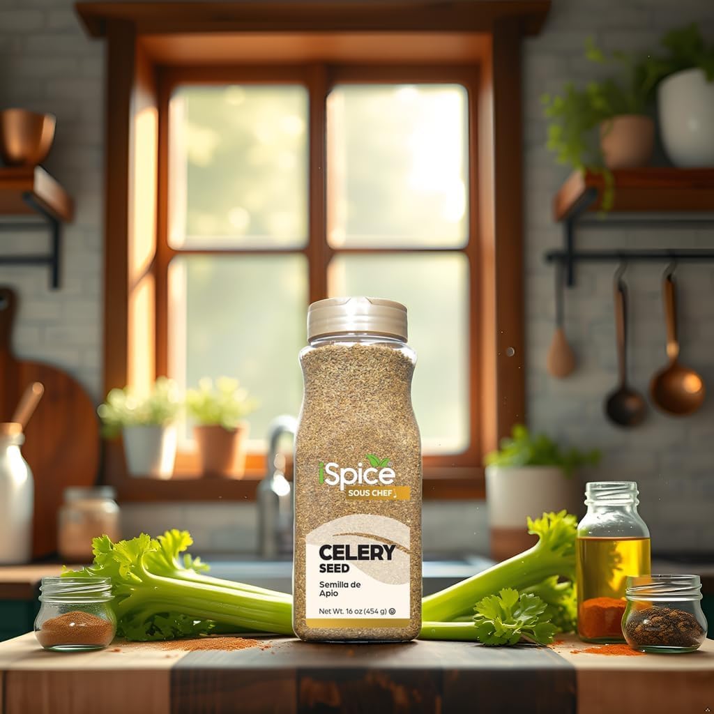 Ispice | Celery Seed Whole | Bulk Size | Gourmet Spice | Kosher (16 Ounce)