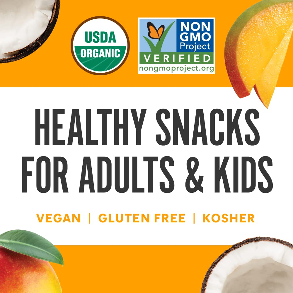 Noka Superfood Fruit Smoothie Pouches, Mango Coconut, Healthy Snacks With Flax Seed, Prebiotic Fiber And Plant Protein, Vegan An