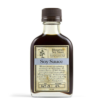 Bourbon Barrel Foods Bluegrass Soy Sauce - 100 ml - 3.38 Fl Oz - Flavorful Soy Sauce for Cooking and Dipping