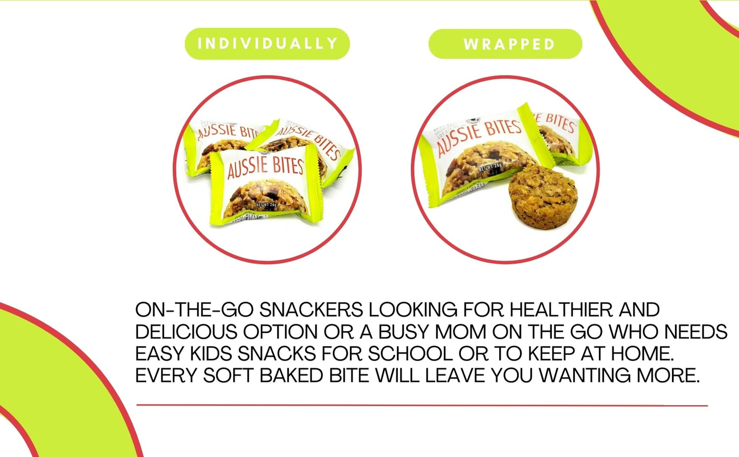 Traditional Aussie Bites Individually Wrapped 27 Oz, Oatmeal snacks cookies, Healthy Oatmeal Bites with RON DEYMOND Measuring Sp