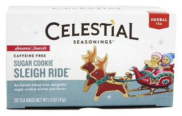 Celestial Seasonings Sugar Cookie Sleigh Ride Tea Bags - 20 Count (Pack Of 2)