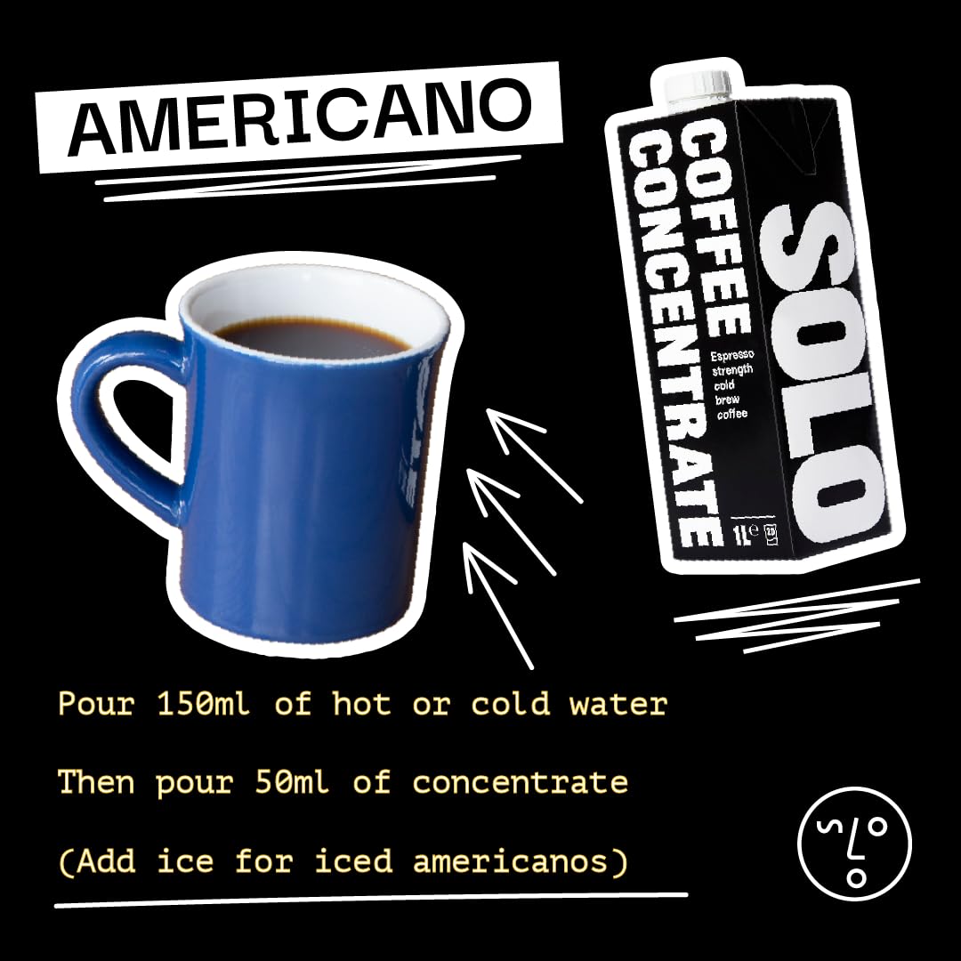 SOLO Espresso Strength Cold Brew Concentrate | No sugar | 32oz | Specialty Coffee | Day to Night | 20 x 1oz servings