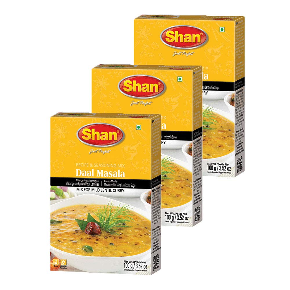 Shan Daal Masala Mix (100g) - Indian Spices and Seasonings for Mild Lentil Curry - Authentic Curry Spice Blend with Natural Ingr