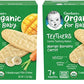 Gerber Snacks For Baby Teethers, Organic Gentle Teething Wafers, Mango Banana Carrot, 1.7 Ounce, 12 Count Box (Pack Of 2)