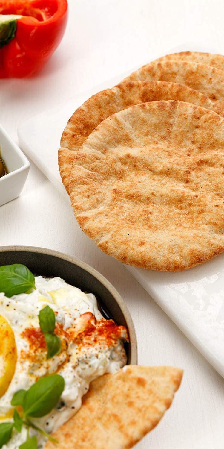 Josephs Low Carb MINI Pita Bread 6-Pack, Flax & Oat Bran, 5g Carbs, 48 Total, 8 Ounce