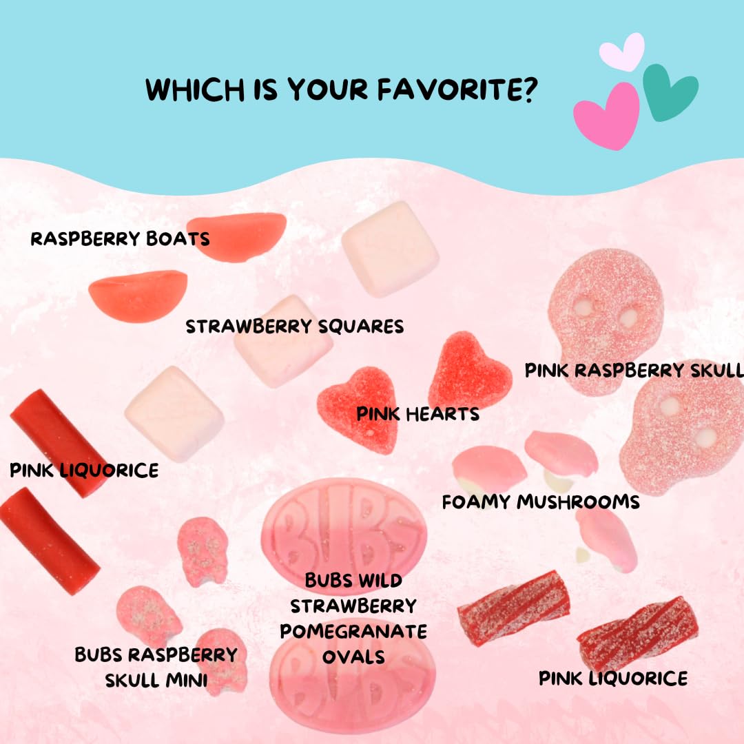 Pink Candy, 1 Lb, Original Swedish Candy Straight From Sweden, Bubs Swedish Candy, Gummy Candy, Bubs Candy, Sweet And Sour Candy