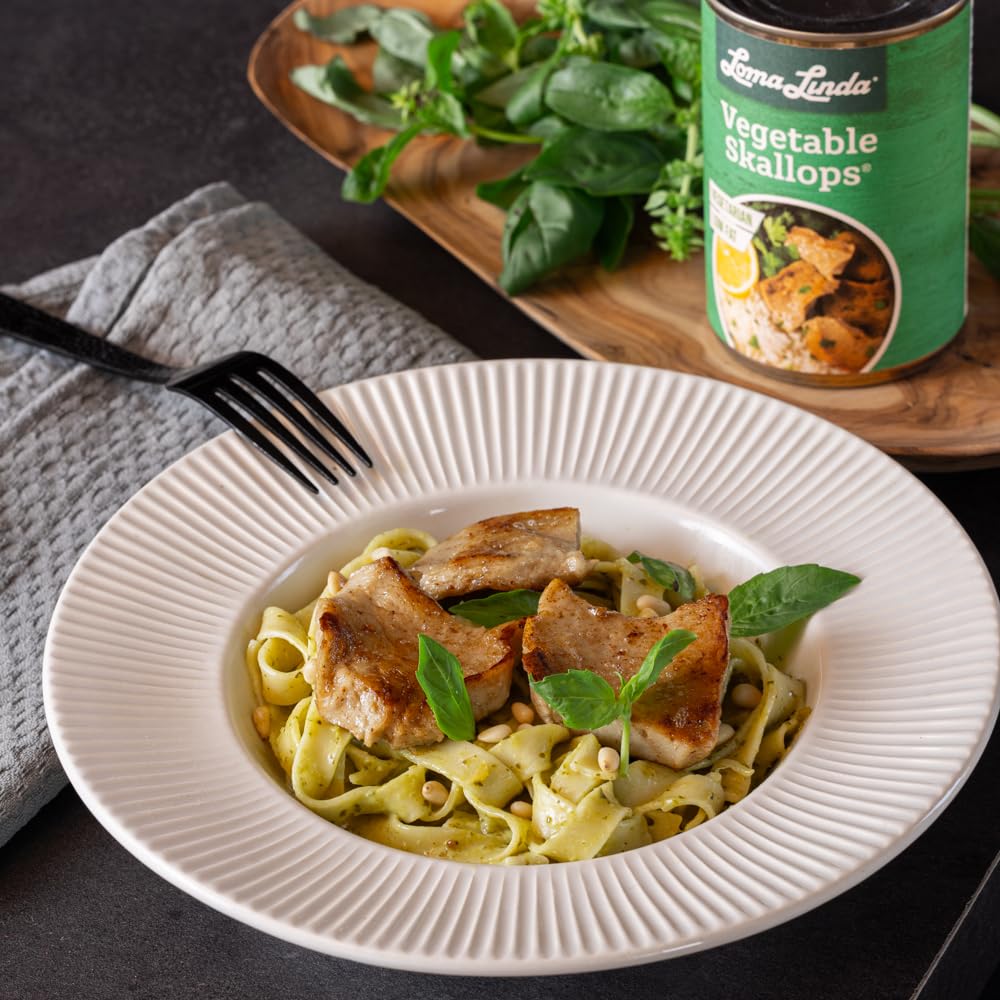 Loma Linda Plant-Based Meats Vegetable Skallops 15 oz, 12 Pack, 180 Count