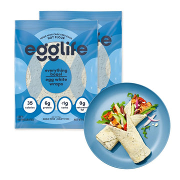 egglife egg white wraps, Everything Bagel, Egg White Wraps, 12 Total Wraps (2-6 Packs) - Gluten Free, Dairy Free, No Flour, Suga