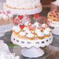 Donoter 24 Pieces Red Glitter Engagement Cupcake Toppers He Asked She Said Yes Diamond Ring Heart Cupcake Picks For Wedding Brid