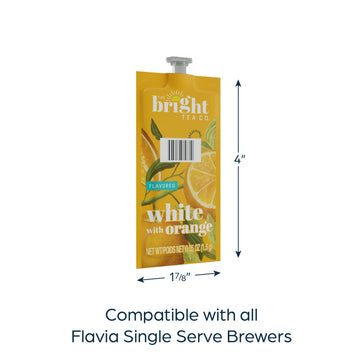 Flavia Tea, White With Orange, 20-Count Fresh Packs (Pack Of 5)