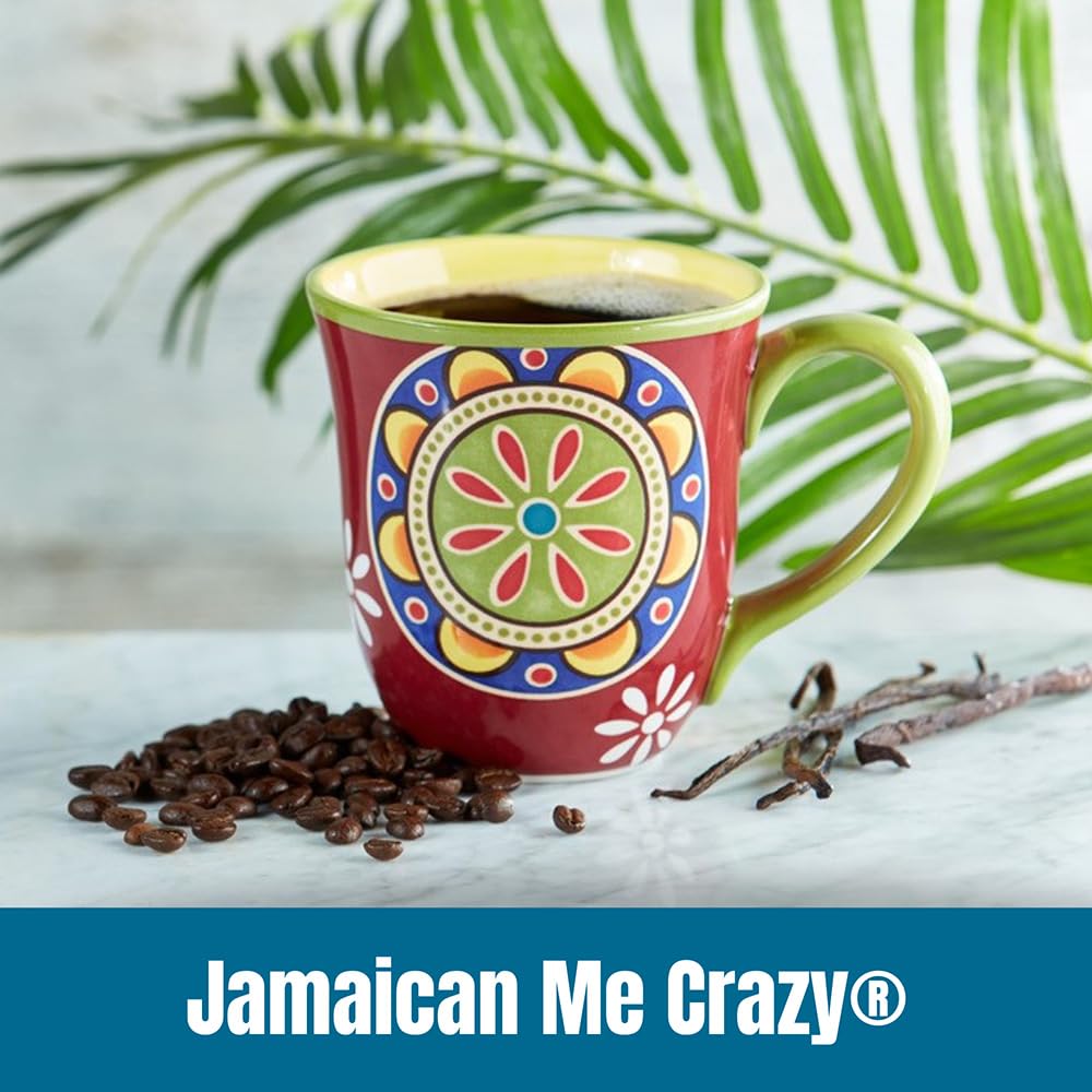 Door County Coffee Jamaican Me Crazy Flavored Whole Bean Coffee - Medium Roast - 10 oz Bag - 100% Specialty Arabica