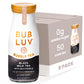 BUBLUV Low Sugar Bubble Tea - Black Milk Tea with Low-Carb Jelly Pearls - Ready-to-Drink Zero Sugar Boba Tea in a Glass Bottle, 