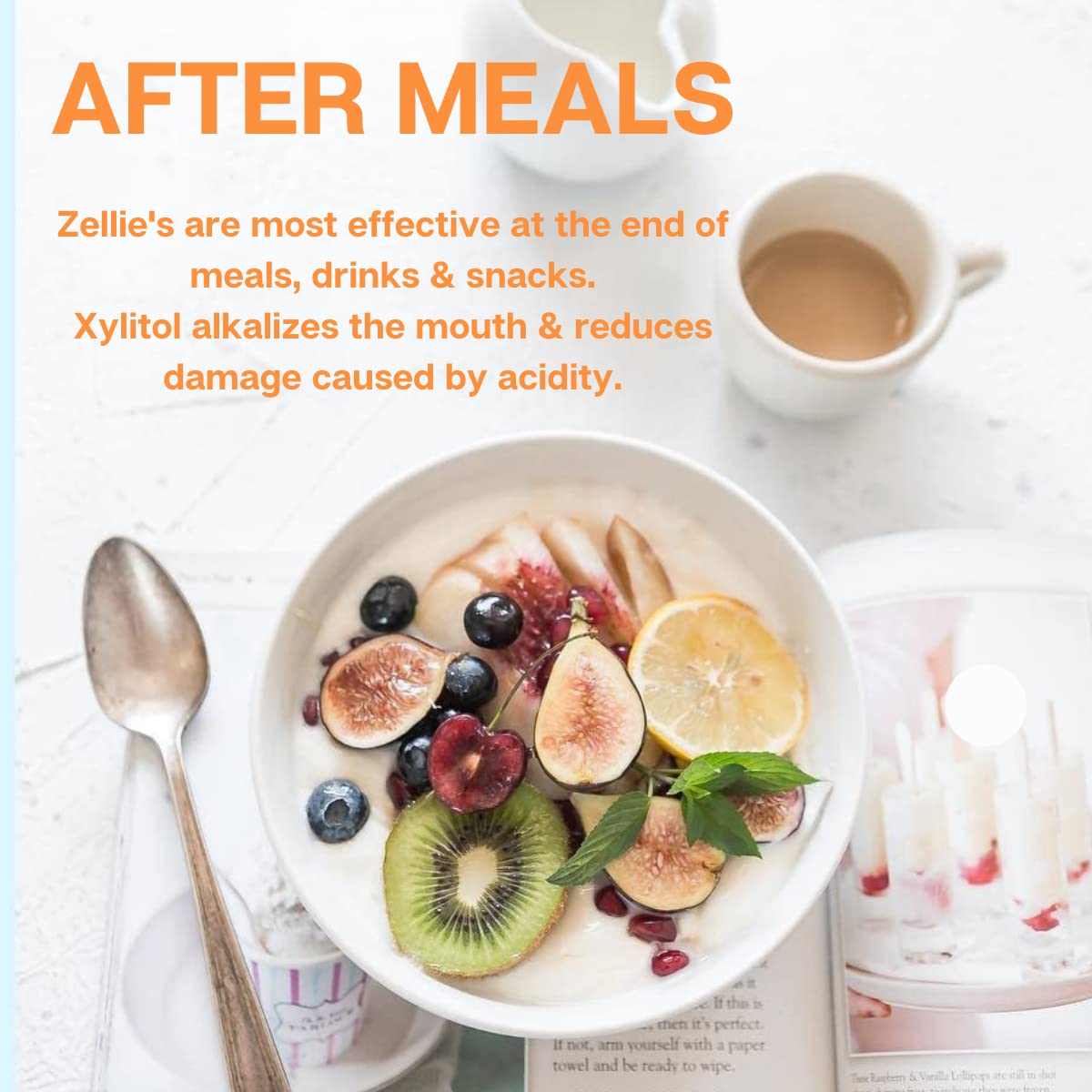 Zellie'S | 100% Xylitol Sugar Free Cool Fruit Mints Breath Mints | Non-Gmo, Low-Calorie, Gluten Free, Vegan & Kosher Mints (250