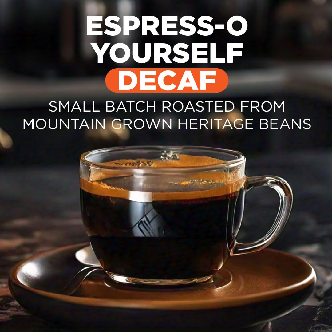 Maud'S Decaf Espresso Dark Roast Coffee Pods, 100 Ct | Decaffeinated Espress-O Yourself | 100% Arabica Dark Roast Coffee | Solar
