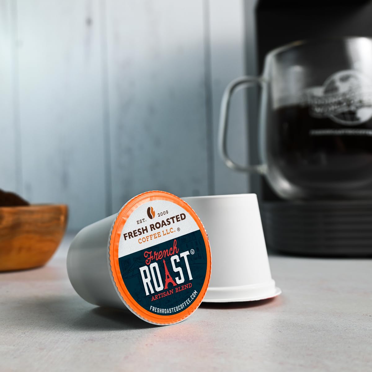 Fresh Roasted Coffee, Dark Roast Blend Variety Pack, K-Cup Compatible, 96 Count