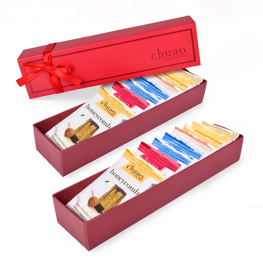 Chuao Chocolatier Dark Chocolate Mini Bar Gift Boxes | Gourmet For Gift Baskets, Birthday, Thank You, Care Package | 16 Mini Bars, 0.39 Oz Each
