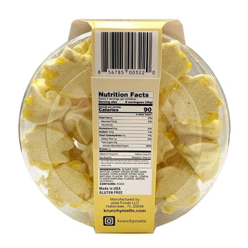 Krunchy Melts Original Meringue Cookies | Lemon Crush Flavor | Only 90 Calories Per Serving | Fat Free, Gluten Free, Dairy Free (4 Oz)