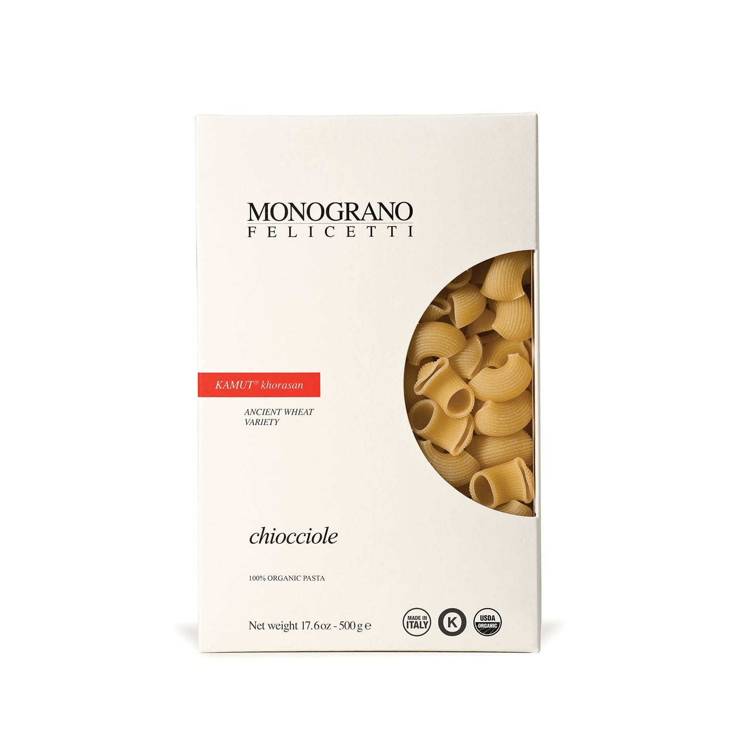 Monograno Felicetti Kamut chiocciole Pasta Italian Organic Non-gMO 17.6oz (500g)