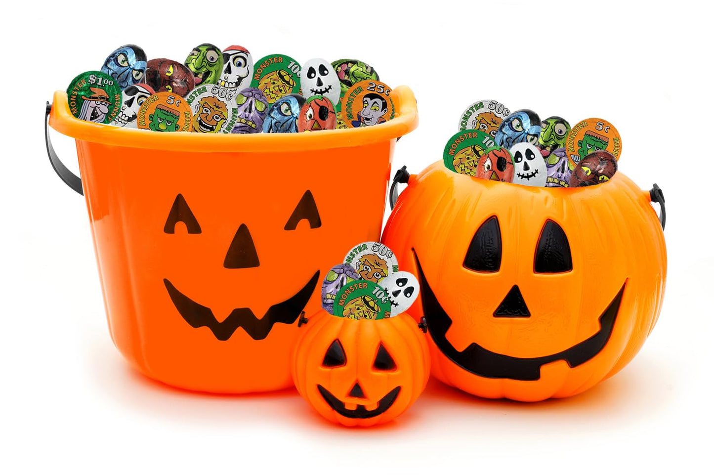 Fruidles Halloween Tricky Treat Master Bag, Trick-Or-Treat Party Bag Fillers, Individually Wrapped in Multi-color Design Foils,