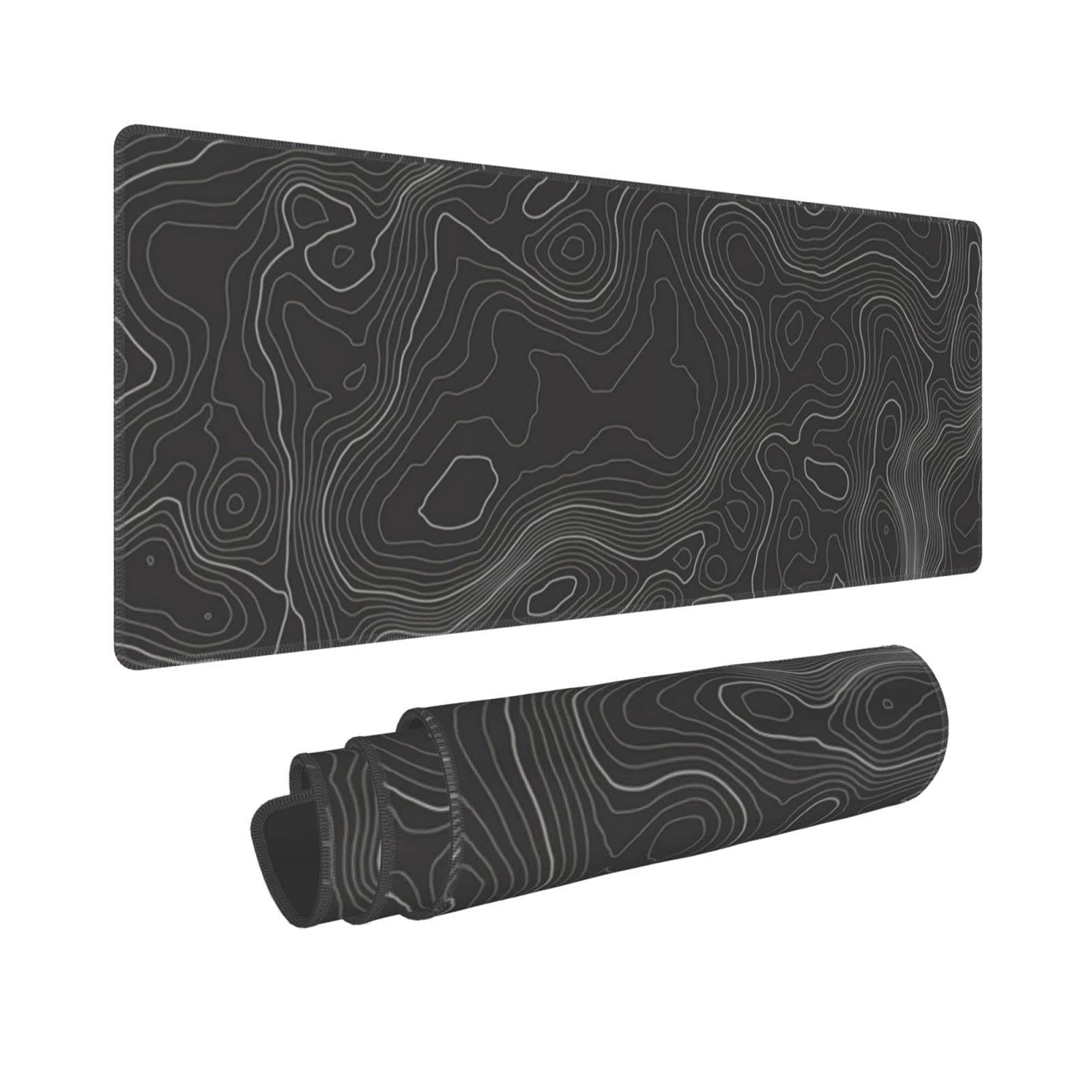 Topographic Contour Gaming Mouse Pad Large Xl Long Extended Pads Big Mousepad Keyboard Mouse Mat Desk Pad Home Office Decor Acce