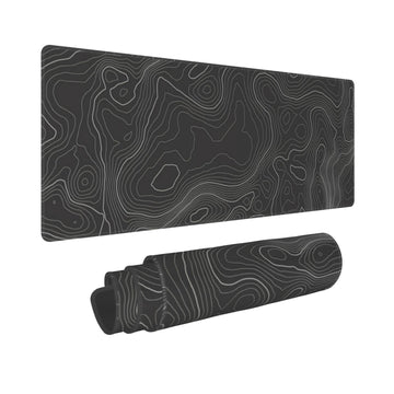 Topographic Contour Gaming Mouse Pad Large Xl Long Extended Pads Big Mousepad Keyboard Mouse Mat Desk Pad Home Office Decor Acce