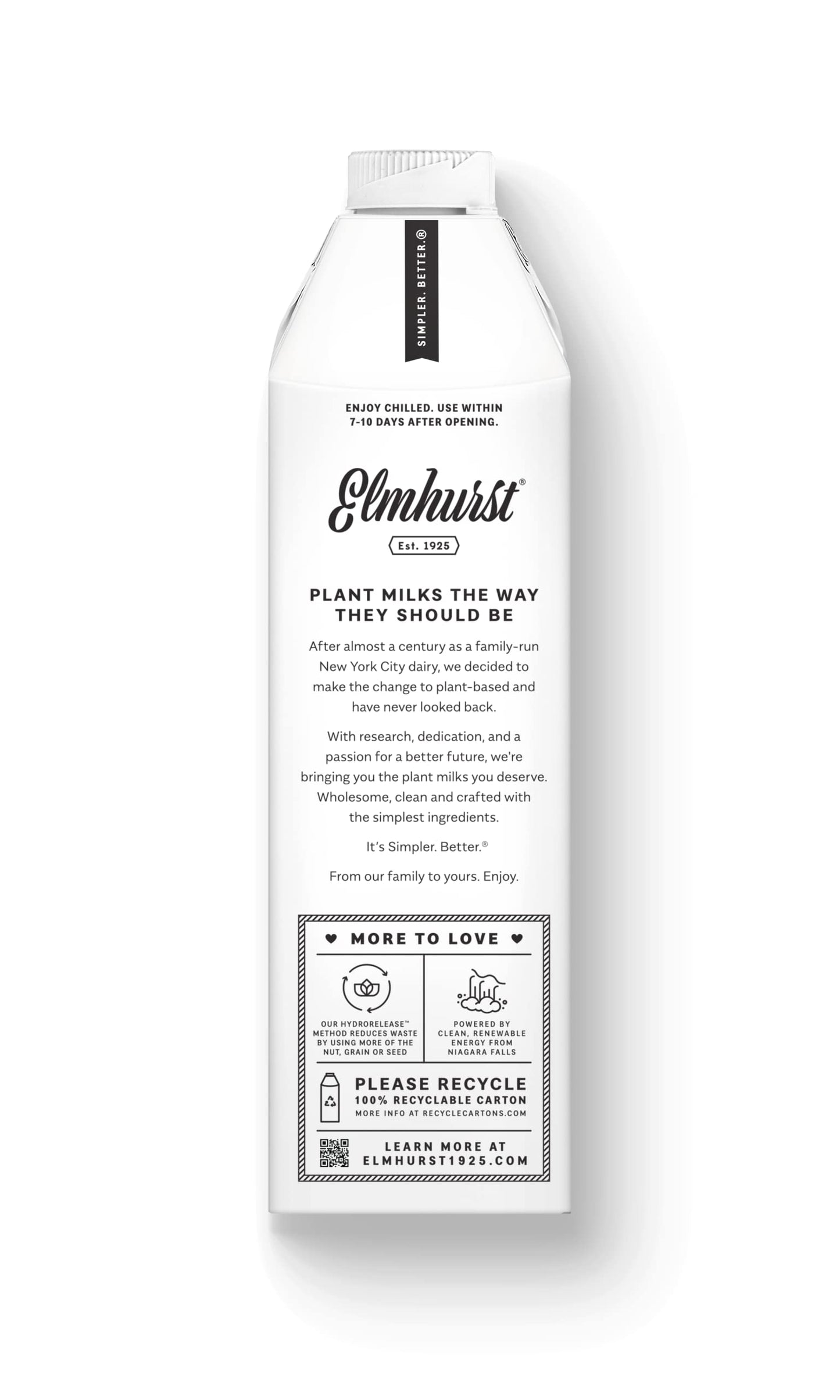 Elmhurst Cashew Milk - Dairy-Free, Vegan, Gluten-Free - 32 Ounce (Pack of 6)