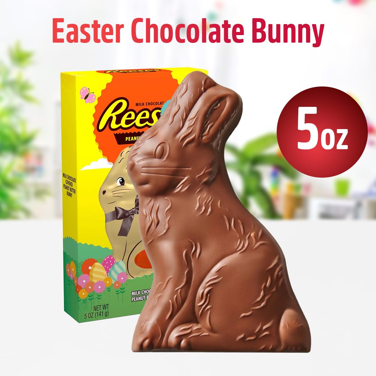 Milk Chocolate Bunny, Easter Candy Gift Box, 5 Oz. Ideal For Kids And Adults, Decadent Chocolate Bunnies For Gifting And Sharing