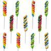 The Dreidel Company Rainbow Twist Lollipop, Mixed Fruit Flavor, 3 Inch, Individually Wrapped, 24-Pack, Multicolor