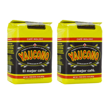 Yaucono Ground Coffee Bagged, 14 Ounce (Pack Of 2)