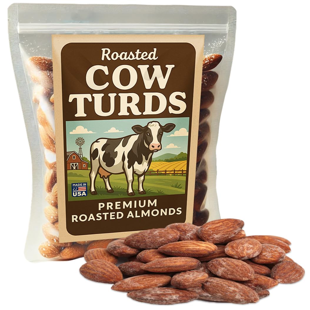Cow Turds Crunchy Roasted Almonds - Farm-Inspired Snack for Cow Lovers, Perfect Easter Treat, Bovine, Farm Gift Ideas, Easter Tr